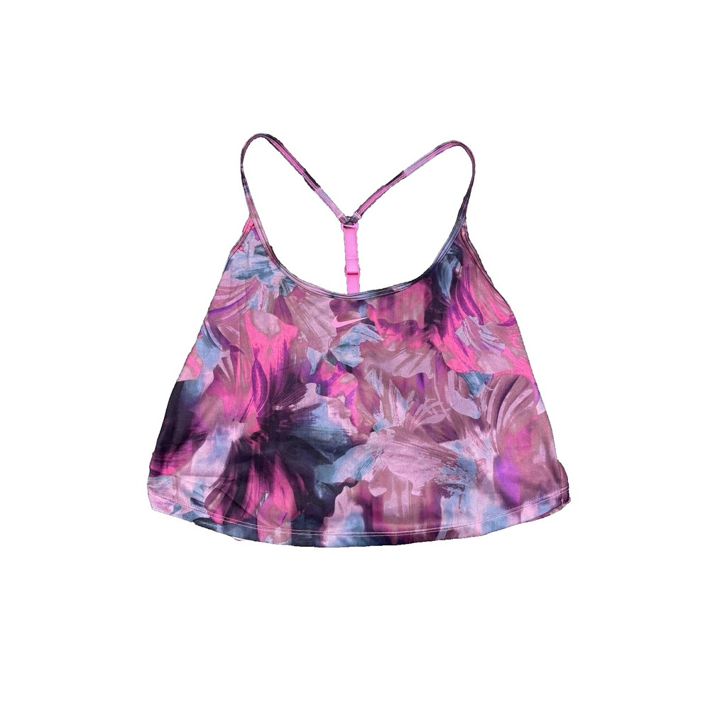 NIKE Women's One Dri-FIT Crop Tank Top sz M Medium Cosmic Fuchsia Pink‎